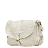 ルイ ヴィトン モノグラム ミニラン ソミュール30 ショルダーバッグ M95314 デュンヌ ホワイト キャンバス レザー レディース LOUIS VUITTON 【中古】